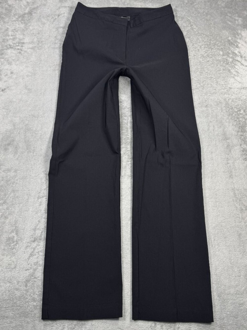 Y2K Office Siren INC Stretch Black High Rise Straight Leg Trousers Womens 4